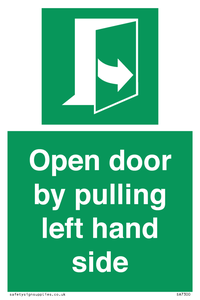 Open door by pulling left hand side