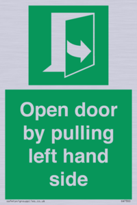 Open door by pulling left hand side