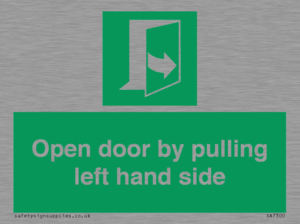 Open door by pulling left hand side