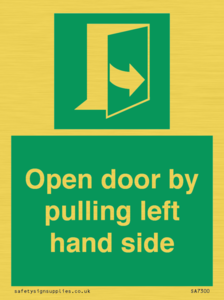 Open door by pulling left hand side