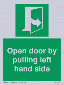 Open door by pulling left hand side