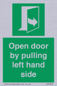 Open door by pulling left hand side