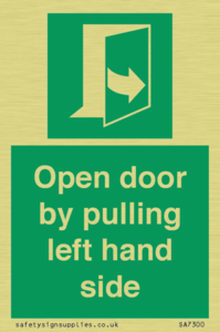 Open door by pulling left hand side