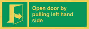 Open door by pulling left hand side