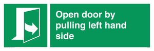 Open door by pulling left hand side