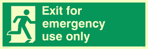 emergency exit only