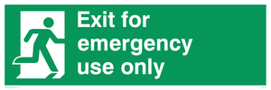 emergency exit only