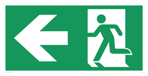 Fire exit left banner