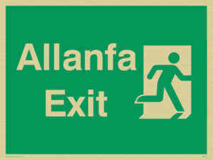 allanfa / exit - safety sign