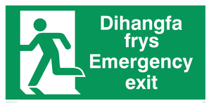dihangfa frys / emergency exit - safety sign