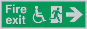 fire exit - disability safety sign