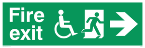 fire exit - disability safety sign