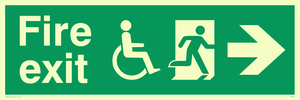 fire exit - disability safety sign