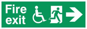 fire exit - disability safety sign