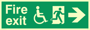fire exit - disability safety sign