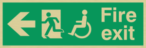 fire exit - disability safety sign