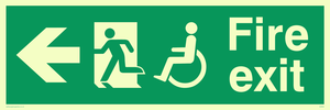 fire exit - disability safety sign