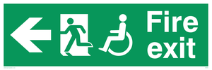 fire exit - disability safety sign