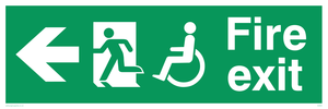 fire exit - disability safety sign