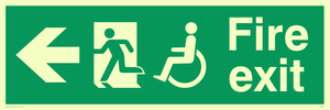 fire exit - disability safety sign