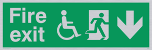 fire exit - disability safety sign