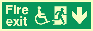 fire exit - disability safety sign