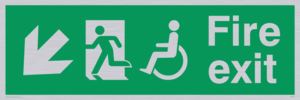 fire exit - disability safety sign