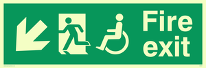 fire exit - disability safety sign