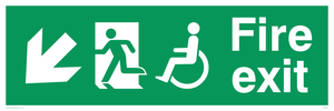 fire exit - disability safety sign