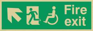fire exit - disability safety sign