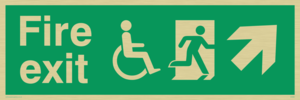 fire exit - disability safety sign
