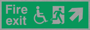 fire exit - disability safety sign
