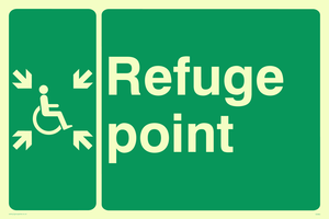 refuge point - disability safety sign