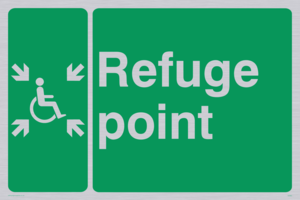 refuge point - disability safety sign