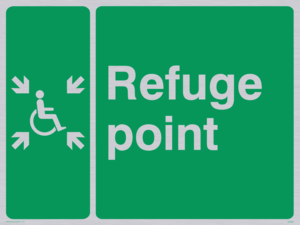 refuge point - disability safety sign