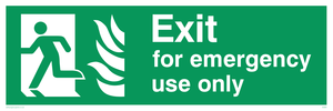 exit for emergency use only - safety sign