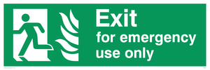 exit for emergency use only - safety sign