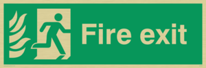 fire exit - safety sign