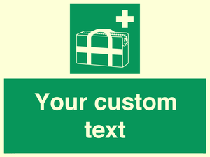 Custom sign safe condition Medical grab bag