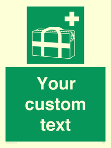 Custom sign safe condition Medical grab bag