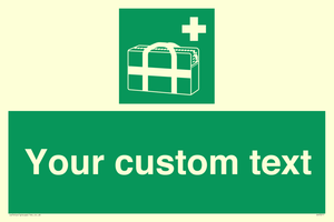Custom sign safe condition Medical grab bag