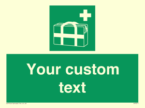 Custom sign safe condition Medical grab bag