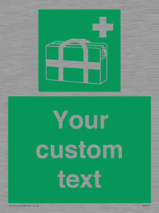 Custom sign safe condition Medical grab bag