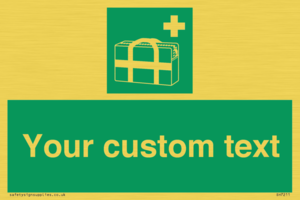 Custom sign safe condition Medical grab bag