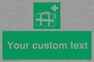 Custom sign safe condition Medical grab bag