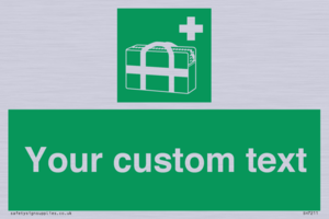 Custom sign safe condition Medical grab bag