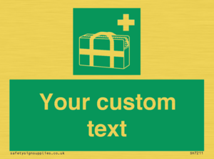 Custom sign safe condition Medical grab bag