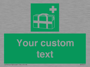 Custom sign safe condition Medical grab bag