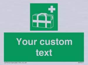 Custom sign safe condition Medical grab bag