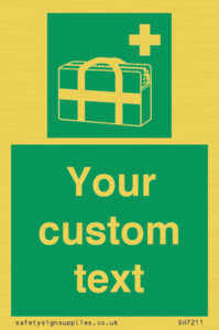 Custom sign safe condition Medical grab bag